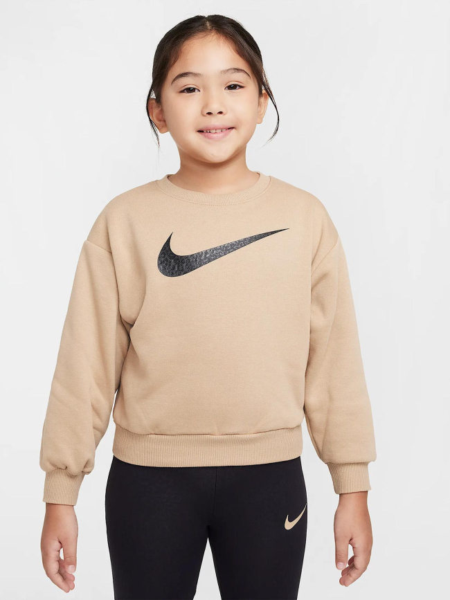 Ensemble sweat legging swoosh spirit noir marron fille - Nike