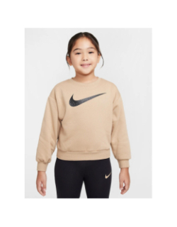 Ensemble sweat legging swoosh spirit noir marron fille - Nike