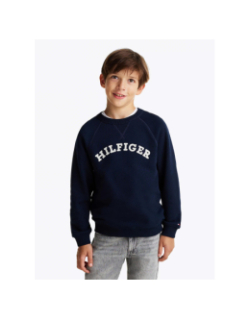 Sweatshirt monotype logo bleu marine enfant - Tommy Hilfiger