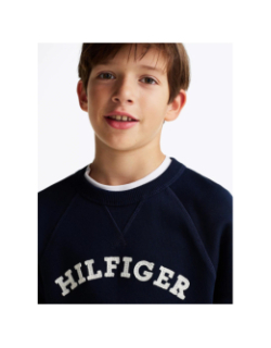 Sweatshirt monotype logo bleu marine enfant - Tommy Hilfiger
