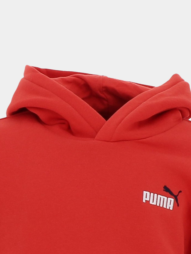Sweat à capuche essential color no.1 rouge enfant - Puma