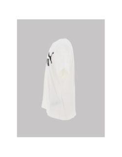T-shirt à manches courtes essential logo blanc fille - Puma