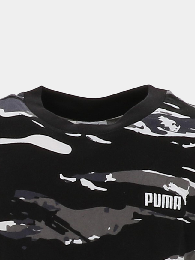 T-shirt à manches courtes essential camo noir garçon - Puma