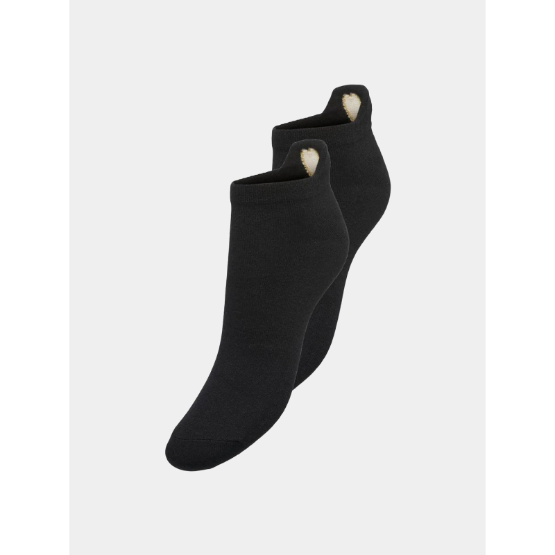 Pack de 2 paires de chaussettes onlea coeur noir femme - Only