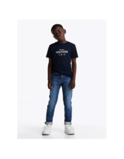 T-shirt monotype regular bleu marine garçon - Tommy Hilfiger