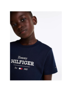 T-shirt monotype regular bleu marine garçon - Tommy Hilfiger