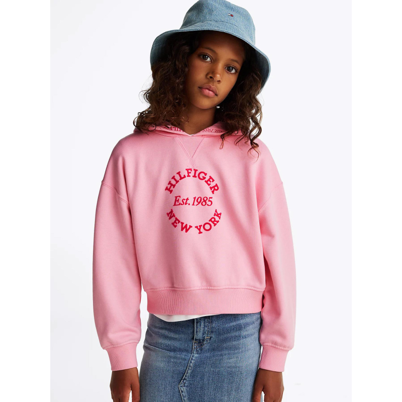 Sweat à capuche new york rose fille - Tommy Hilfiger