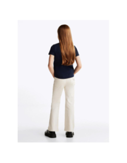 T-shirt script slim bleu marine fille - Tommy Hilfiger