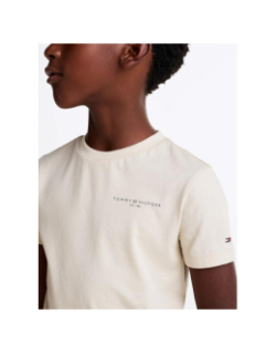 T-shirt corporate mini logo beige garçon - Tommy Hilfiger