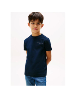 T-shirt corporate mini logo bleu marine garçon - Tommy Hilfiger