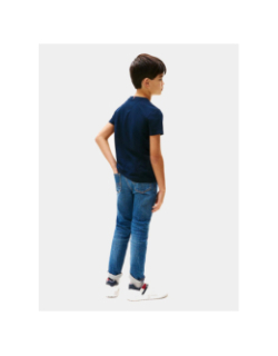 T-shirt corporate mini logo bleu marine garçon - Tommy Hilfiger