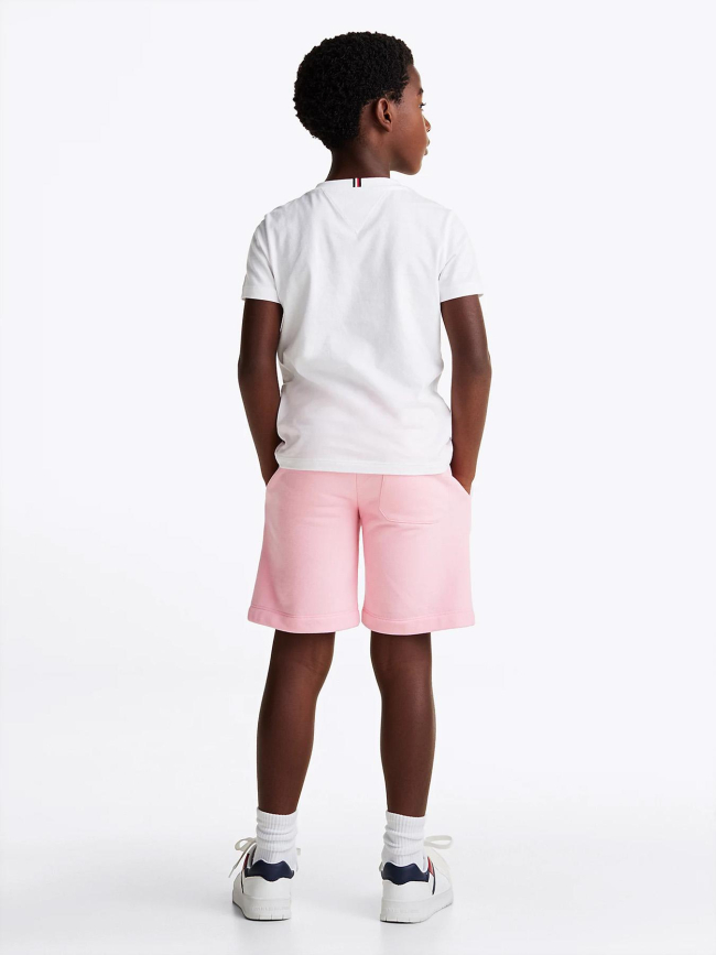 T-shirt corporate mini logo blanc garçon - Tommy Hilfiger