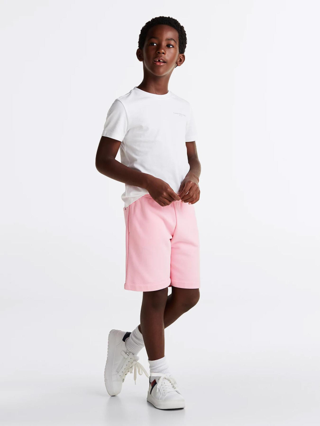 T-shirt corporate mini logo blanc garçon - Tommy Hilfiger