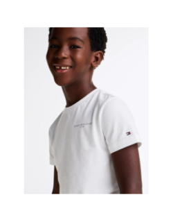 T-shirt corporate mini logo blanc garçon - Tommy Hilfiger