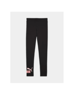 Legging essential logo noir rose fille - Puma
