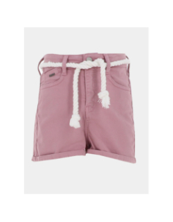 Short taille haute tiko rose fille - Le Temps des Cerises