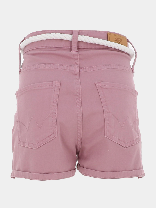 Short taille haute tiko rose fille - Le Temps des Cerises