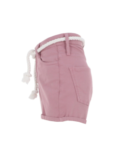 Short taille haute tiko rose fille - Le Temps des Cerises