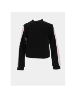 Sweat zippé active top noir et rose fille - Guess