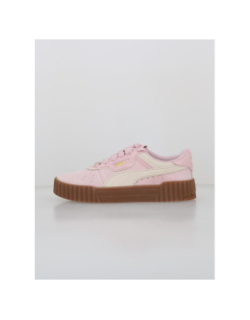 Baskets cuir suédé carina 3.0 luxe rose femme - Puma