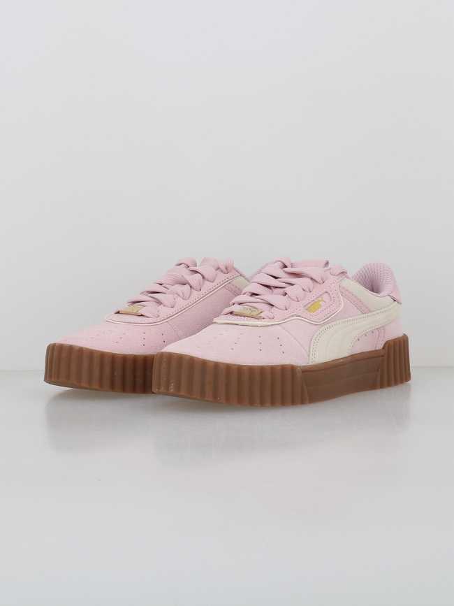 Baskets cuir suédé carina 3.0 luxe rose femme - Puma