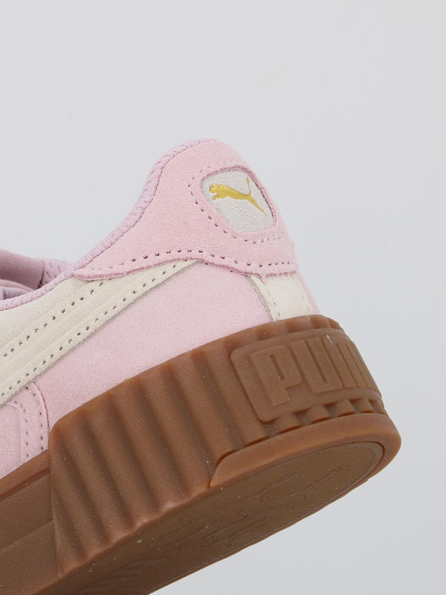 Baskets cuir suédé carina 3.0 luxe rose femme - Puma