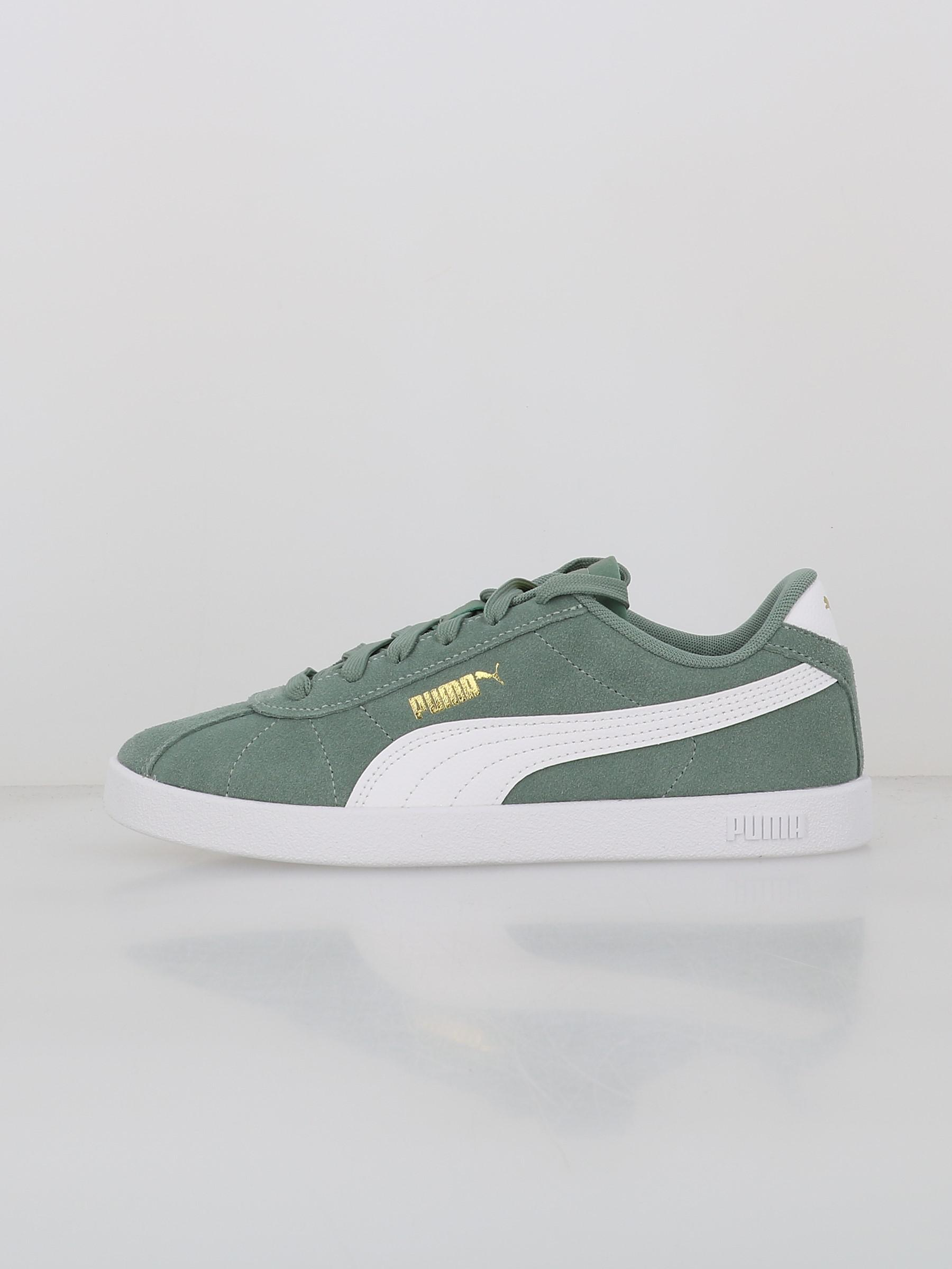 Baskets cuir suede club II vert enfant - Puma