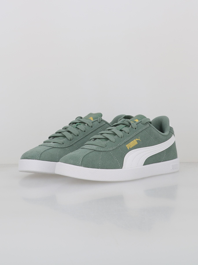 Baskets cuir suede club II vert enfant - Puma