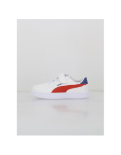 Baskets à scratch caven 2 ps blanc rouge enfant - Puma