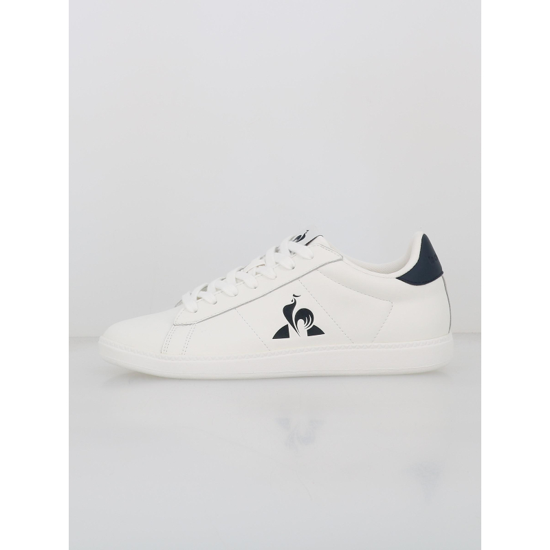 Baskets courtset 2 blanc bleu marine homme - Le Coq Sportif