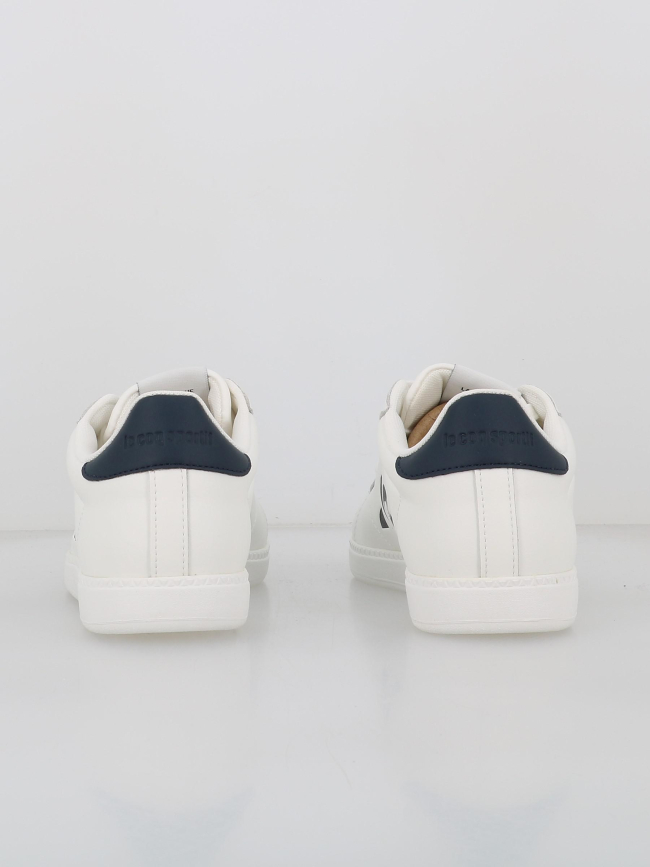Baskets courtset 2 blanc bleu marine homme - Le Coq Sportif