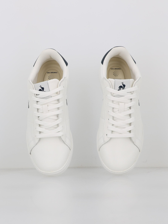 Baskets courtset 2 blanc bleu marine homme - Le Coq Sportif