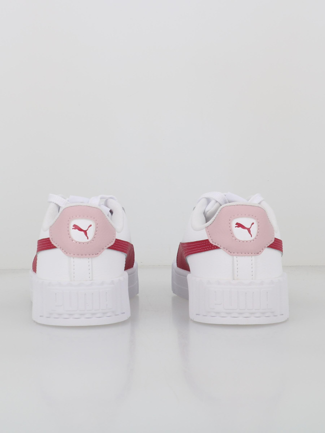 Baskets en cuir carina 3.0 blanc rose fille - Puma