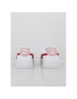 Baskets en cuir carina 3.0 blanc rose fille - Puma