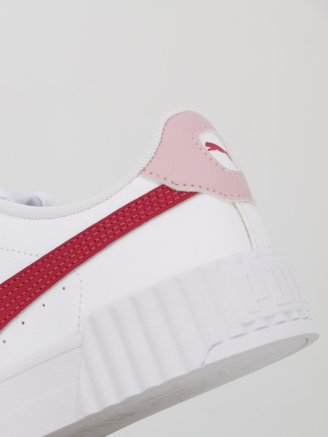 Baskets en cuir carina 3.0 blanc rose fille - Puma