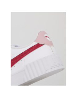 Baskets en cuir carina 3.0 blanc rose fille - Puma