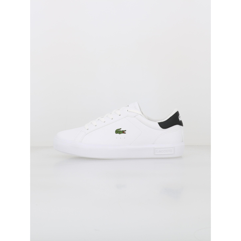 Baskets powercourt blanc noir enfant - Lacoste