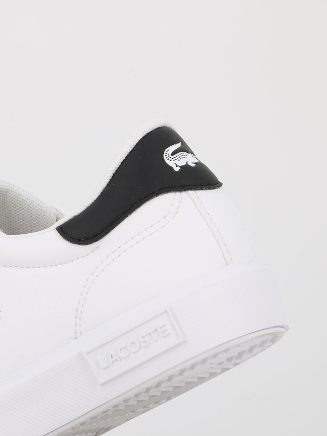 Baskets powercourt blanc noir enfant - Lacoste