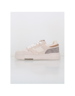 Baskets en cuir cro beige homme - Teddy Smith