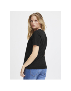 T-shirt col v palmer noir femme - Ichi