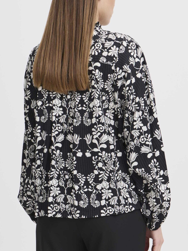 Blouse imprimée gocina noir femme - Ichi