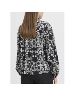 Blouse imprimée gocina noir femme - Ichi