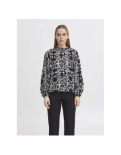 Blouse imprimée gocina noir femme - Ichi