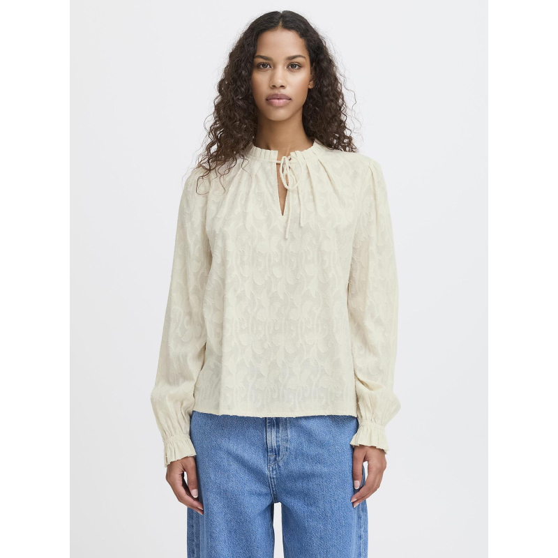 Blouse relief iheona beige femme - Ichi