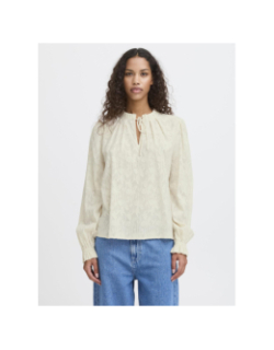 Blouse relief iheona beige femme - Ichi