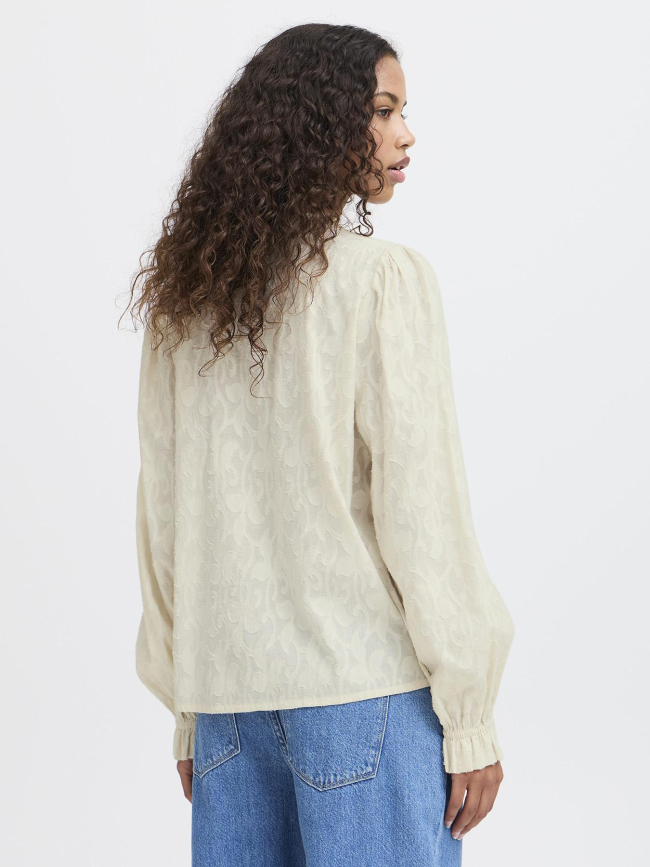 Blouse relief iheona beige femme - Ichi