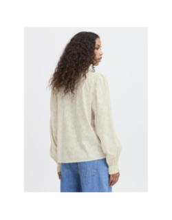 Blouse relief iheona beige femme - Ichi