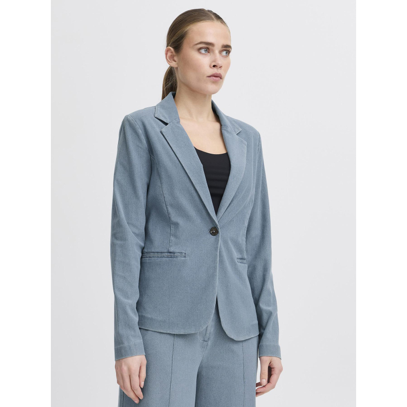 Veste blazer denim kate bleu femme - Ichi