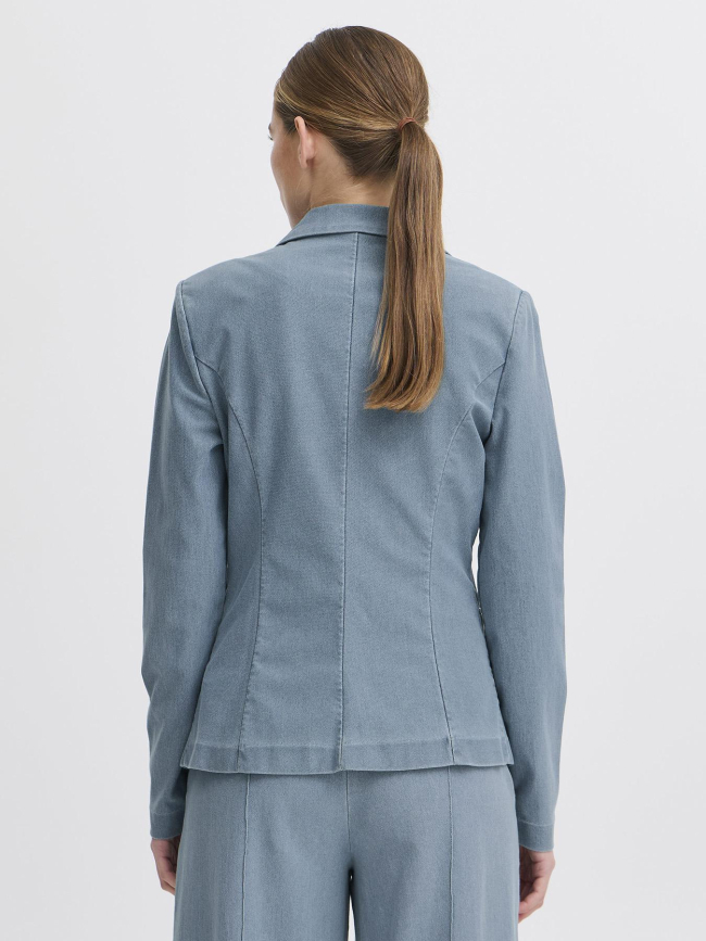 Veste blazer denim kate bleu femme - Ichi