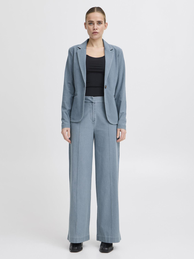 Veste blazer denim kate bleu femme - Ichi